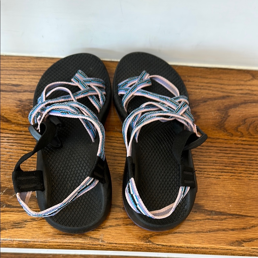 Chaco Sandals, Black and Purple